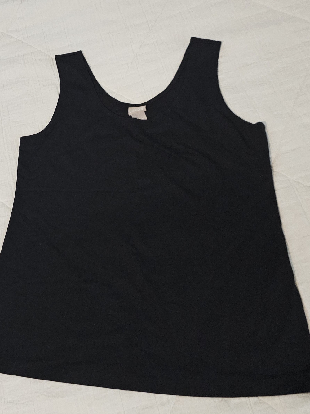 Chico's Black Scoop Neck Tank Top